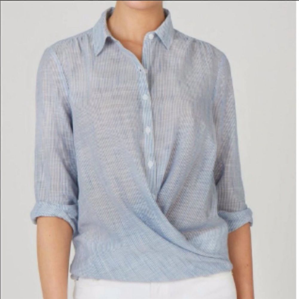✨Striped Long Sleeve Twist Front Shirt✨